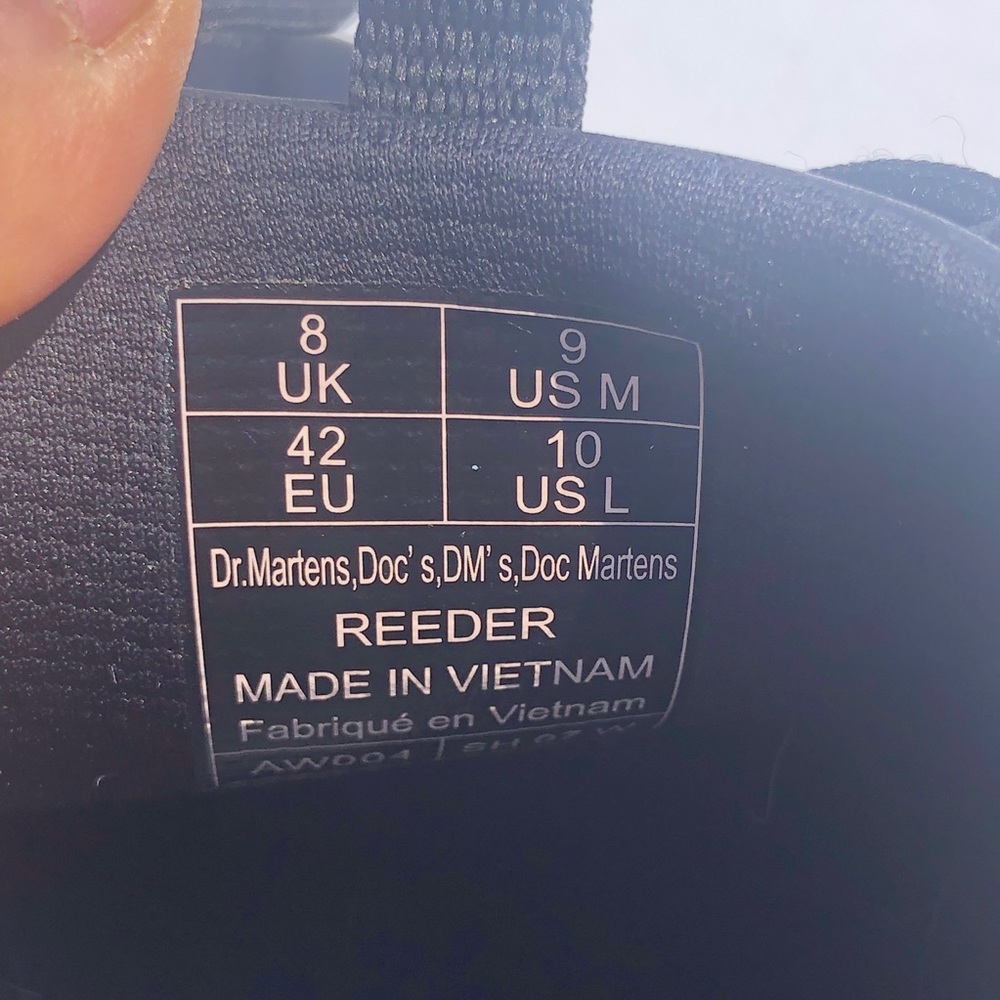 Dr Doc Martens Reeder Black Leather Lace Up Oxfords - Picture 10 of 12